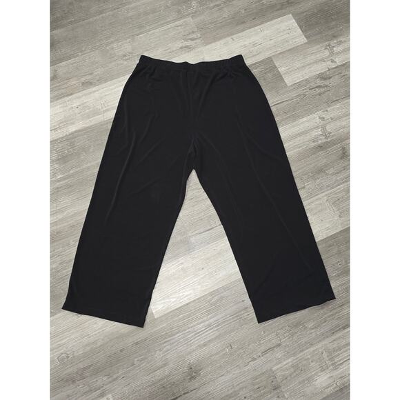 Simonton Says Designed by George Black Elastic Waist Polyester Dress Pants Slack - Picture 2 of 7